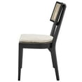 thumbnail image 5 of Side Dining Chair, Beige Black, Wood, Modern Contemporary Farmhouse Coastal, Kitchen Room Cafe Bistro Restaurant Hospitality, 5 of 8