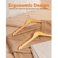 thumbnail image 6 of 10-Pack Premium Non-Slip Wooden Hangers with 360° Swivel Hook - Heavy Duty, Space-Saving, and Wrinkle-Free for Shirts, Suits, Dresses, and Jackets, 6 of 9