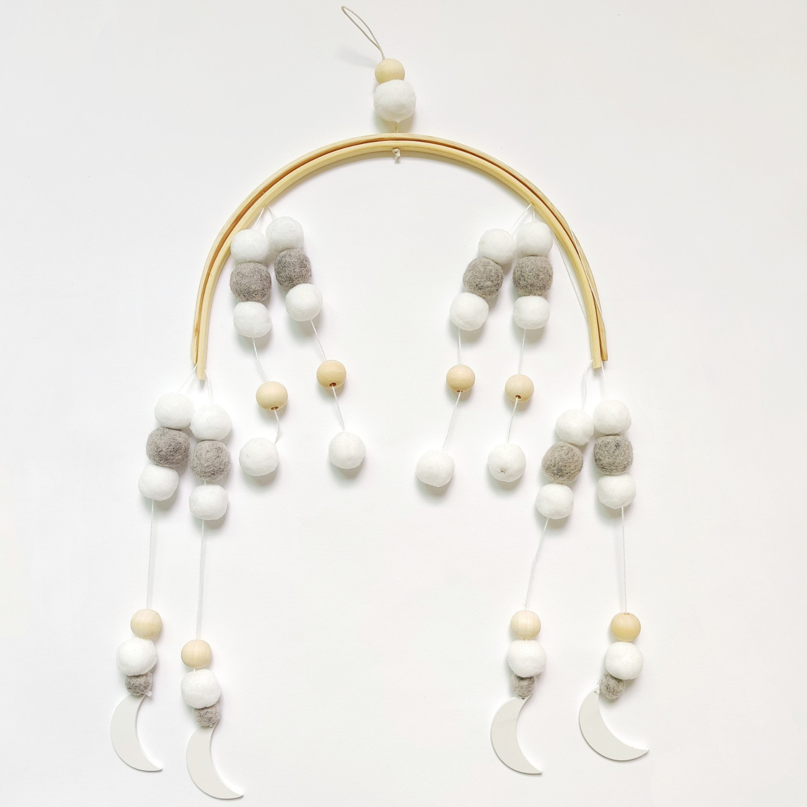 Umitay Baby Wind Chimes Wooden Bead Baby Bed Mobile Wind Chime Clouds