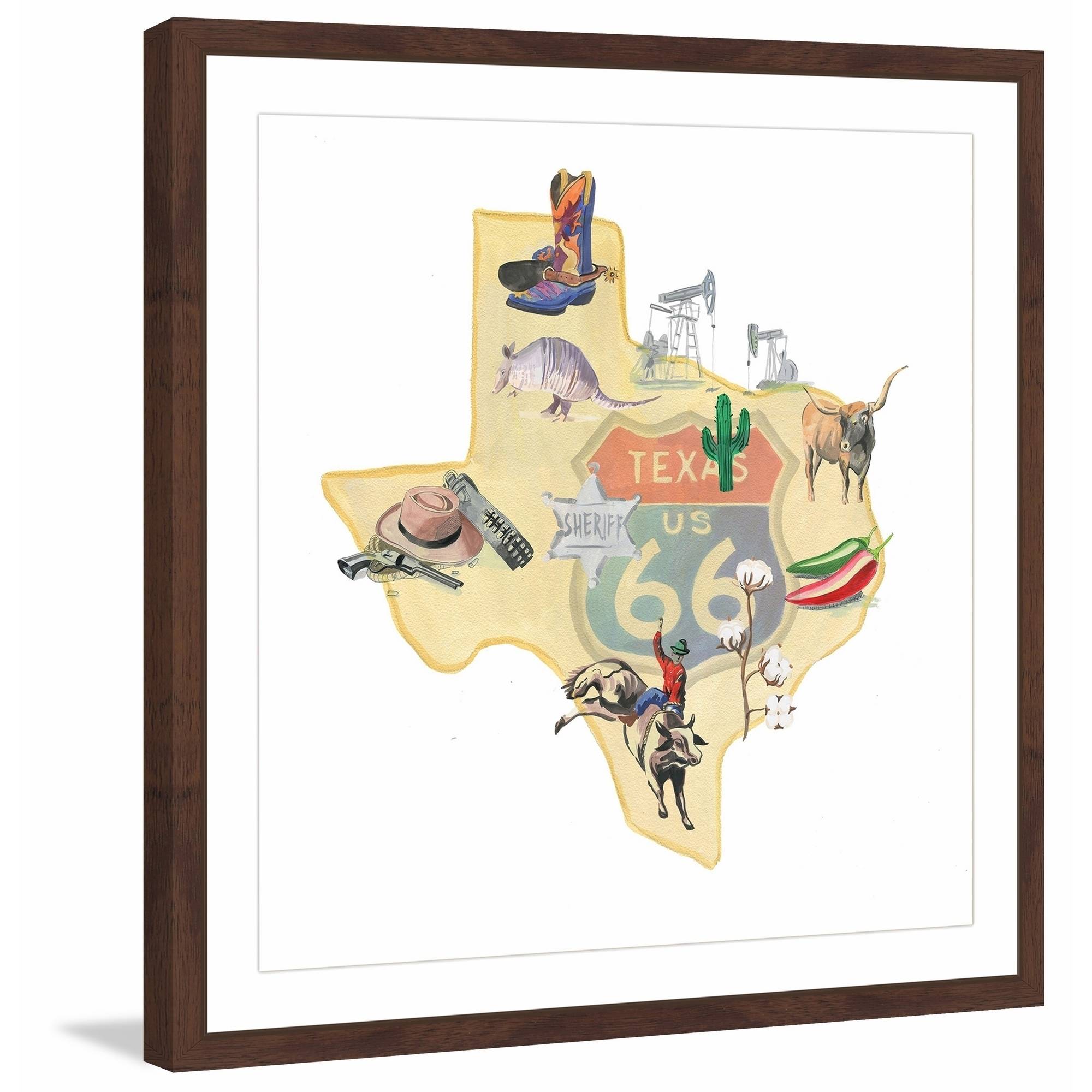 "It's All Texas 2" Framed Painting Print