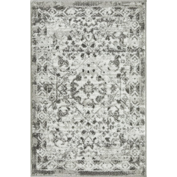 Loomaknoti Rhane Alreka 2' x 3' Ivory Oriental Indoor Accent Rug
