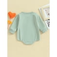 thumbnail image 4 of Bagilaanoe Newborn Baby Girl Oversized Romper Sweatshirt Long Sleeve Bodysuits Letter Embroidery Pullover 3M 6M 12M 18M 24M Infant Casual Tee Tops, 4 of 9