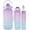 Gardient Purple, variant on Motivational Water Bottle Set with Time Markers, 3 Sizes,Gym Fitness Tracker Bottles (Gardient Pink)