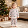 thumbnail image 2 of Enyan Toddler Baby Girl Christmas Outfits Newborn Xmas Clothes Long Sleeve Sweatshirt Pants 2-Piece Set for Fall Winter, 2 of 7