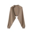 thumbnail image 2 of Gupgi Cardigan Tricoté pour Femmes Manches Longues Courtes Ouvert devant, 2 of 7