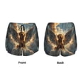 thumbnail image 3 of Pofeuu Cloud Rainbow Winged Dog Print Women's Athletic Shorts Running Workout Shorts Tummy Control Quick Dry Gym Shorts with Pockets Double layer sports shorts-Medium, 3 of 7