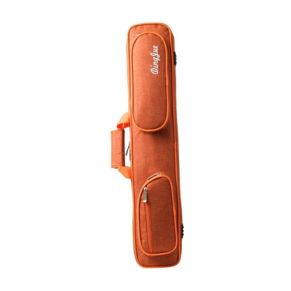 jinwen Étui pour Queue de Billard de Piscine Transportant 7 Trous 1/2 Neuf Balles Queue Grosse Tête Étui Orange