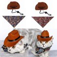 thumbnail image 4 of Funny Cat Dog Pet Hat Western Cowboy Hat Universal Dog Photo Prop Cap Halloween Christmas Street Party Pet Props N1P2, 4 of 9