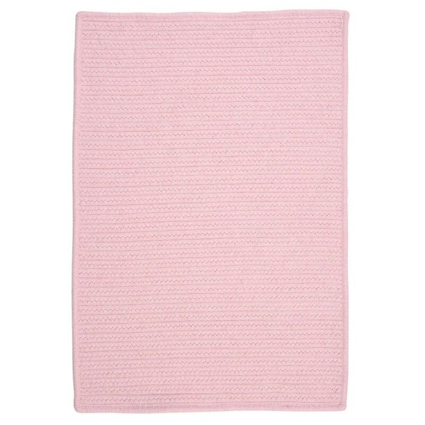2' x 8' Blush Pink Handmade Braided Reversible Rectangular Runner Rug