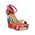 thumbnail image 1 of Women Fabric Tropical Printed Open Toe Platform Wedge Sandal 18459, 1 of 6