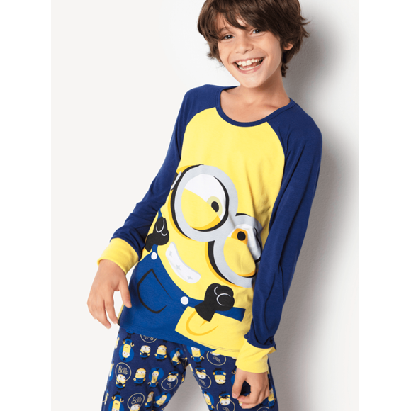 Minion Pyjama Ensemble 2 Pcs - Manches Longues - Garçon 2T à 14