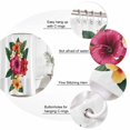 thumbnail image 3 of Pink Red Yellow Hibiscus Bathroom Shower Curtains with 12 Hooks Polyester Waterproof Shower Curtain for Stalls and Bathtubs Farmhouse Tropical Floral Decorative Bathroom Privacy Curtain 36x72 Inches, 3 of 9