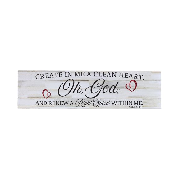 LifeSong Milestones Inspirational Modern Wooden Wall Hanging Plaque 10x40 - Create In Me