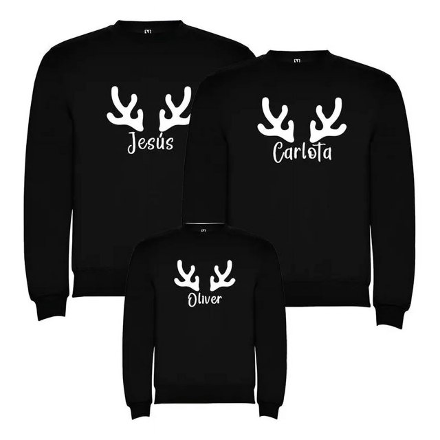 Sudadera Navidad Familia Personalizada Nombre Navideña