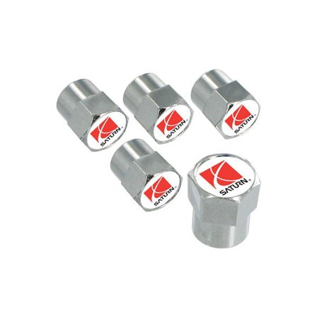 Saturn Logo Chrome Valve Cap Covers