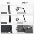 thumbnail image 7 of Guest Chair, Reception Chair with Fixed PU Leather Padded Armrests for Office Waiting Room, Black, 1 Pack, 7 of 7