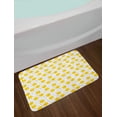 thumbnail image 2 of Yellow and White Bath Mat, Minimalist Modern Geometric Big Circles Rounds and Dots Retro, Non-Slip Plush Mat Bathroom Kitchen Laundry Room Decor, 29.5 X 17.5 Inches, Marigold and Black, Ambesonne, 2 of 2