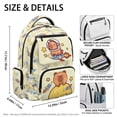 thumbnail image 7 of Jeiento 17 Inch Kids School Backpack Water-Resistant Polyester Large Capacity Bookbag with Adjustable Straps for Boys Girls, Space Capybara Daypack for Elementary School, Travel, Hiking, 7 of 7