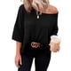 thumbnail image 1 of Sudadera con cuello redondo y manga 3/4 para mujer, 1 of 5