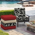 thumbnail image 6 of ARDEN ProFoam Essentials Outdoor Deep Seating Cushion Set, 24 x 24, Patio Cushion, Rain-Proof, Fade Resistant, Ashland Black Jacobean, 6 of 18