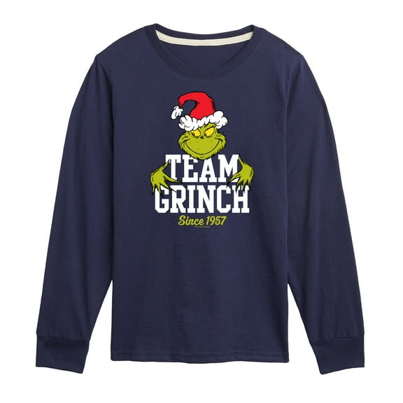 Dr. Seuss The Grinch - Christmas - Team Grinch - Toddler & Youth Long Sleeve Graphic T-Shirt