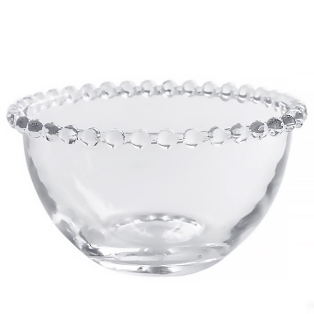 EeaseMX 1 cuenco de vidrio transparente elegante para ensalada de verduras y frutas.