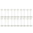 thumbnail image 2 of 20pcs Heart Shape Table Photo Holder,Table Number Card Holders Table Picture Stand Place Card Holder Place Card Holders for Wedding Photos Food Signs Memo Notes Restaurant, 2 of 7