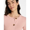 thumbnail image 6 of Time and Tru Women's Button Front Cardigan Sweater, Midweight, Sizes XS-XXXL, 6 of 6