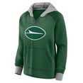thumbnail image 2 of Women's Logo Athletic Green New York Jets Boom Fleece Pullover V-Neck Hoodie, 2 of 3