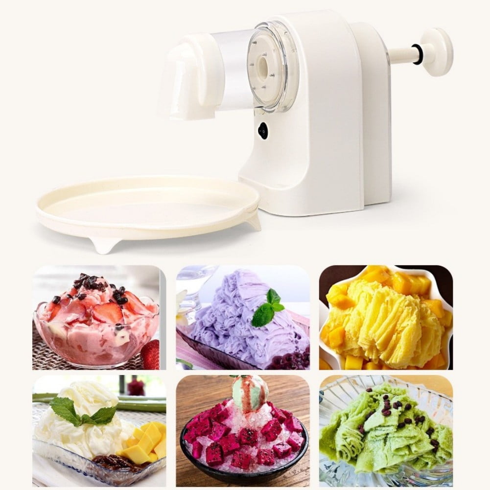 AFQH Rechargeable Electric Ice Shaver Crusher Shaved Ice Machine Snow Cone Machine