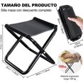thumbnail image 2 of Silla Plegable Portatil, Playa Plegable Sillas de Camping, para Exterior/Interior. Silla de Playa, para Camping, Pesca, Parques, Senderismo, Mochileros. (Negro), 2 of 4