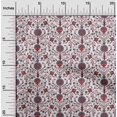 thumbnail image 2 of oneOone Rayon Maroon Fabric Florals Sewing Craft Projects Fabric Prints By Yard 56 Inch Wide, 2 of 4