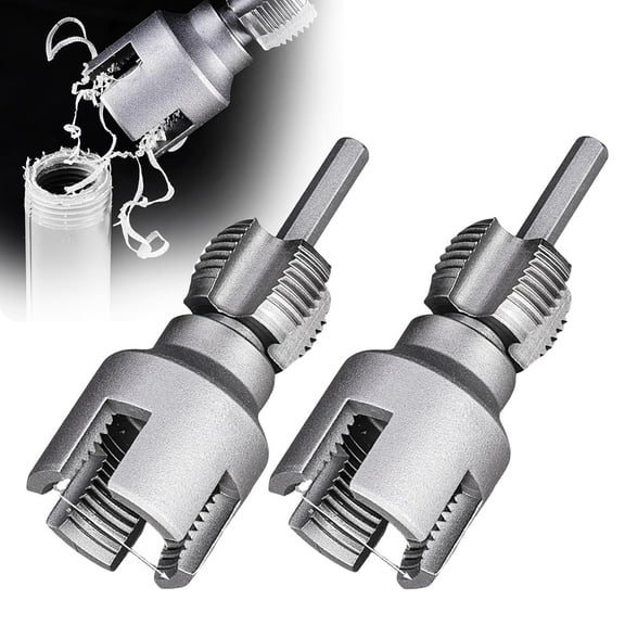 Integrated Internal & External Pipe Threading Tool,2025 New Pipe Thread Cutting Tool,Electric Drill Compatible 2 in 1 PVC Pipe Threader Kit,for Electric Drill
