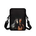 thumbnail image 2 of FUIALDOLG Crossbody Purse Two Horses Portrait Theme Portable Cross Body Purse for Travel, Polyester Zipper Crossbody Bags, 2 of 7