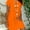 Orange, variant on ZEHJUHAN Women's Plus Size Solid Color V-Neck Asymmetrical Hem Dress, Casual Comfort Short Summer Dress White,S
