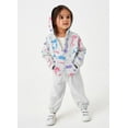 thumbnail image 2 of POPTEM Toddler Girls Zip Up Hoodie Mermaid Sweatshirts Hooded Outwear Jacket Gray 4T, 2 of 8