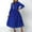 148#Blue, variant on Dwaogom Fashion Women's Casual Long Sleeve Dress Solid Outing Round-Neck Dress Plus Size Dress Pink Wedding Guest Dress Mens Dress Pants