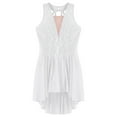 thumbnail image 3 of Sxiwei Robe de Patinage Artistique en Strass Brillant pour Filles Enfants Justaucorps de Ballet Jupe Blanche 12, 3 of 5