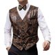 thumbnail image 2 of Camiseta sin mangas con cuello en V para hombre, camiseta sin mangas con cuello en V y botones de gamuza, camiseta sin mangas ajustada de color liso con cuello en V a la moda, camisetas para hombre, 2 of 9
