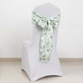 thumbnail image 3 of Efavormart 5 Pack Dusty Sage Green Floral Polyester Chair Sashes 6"x108", 3 of 10