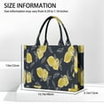 thumbnail image 3 of Large Capacity Tote Bag,Yellow Lemon Fruit Slices DarkBlue Pattern Handbag Fashion Luxury Tote Bag,15.7"x13"x 5.1" Inches,Laptop Compatible, 3 of 6