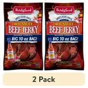 (2 pack) Bridgford Sweet Baby Ray's Hot Sauce Beef Jerky 10oz Resealable Bag