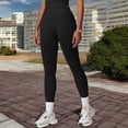 thumbnail image 3 of High-Waist Seamless Full-Length Leggings - Medium, Black, 3 of 6