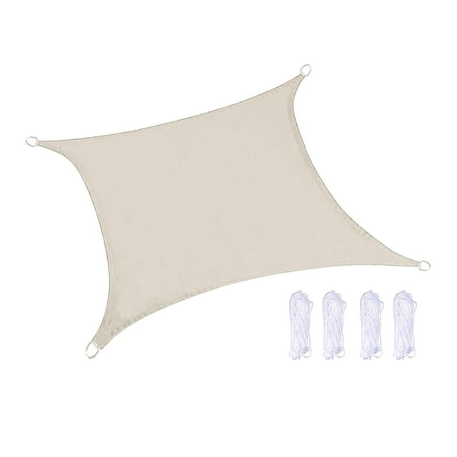Almencla Voile d'Ombrage Protection Camping Pare-Soleil Blanc