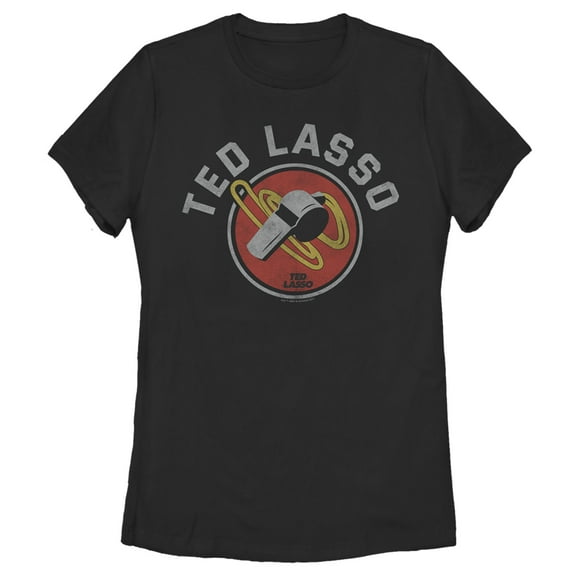Women's Ted Lasso Whistle Blower  Graphic Tee Black Small