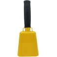 thumbnail image 1 of 8.6 inch Golden Yellow Bell Black Handle Cowbell with Stick Grip Handle Used for Cheering at Sporting Events - Cow Bell by Stewart Tradingâ?¢, 1 of 3