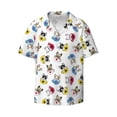 thumbnail image 2 of Lsque French Bulldog With Coffee Cup print Men's Cuban Collar Short Sleeve Shirt Summer Beachwear Casual Button Down Fashionable Vacation Leisure Shirt-XX-Large, 2 of 7