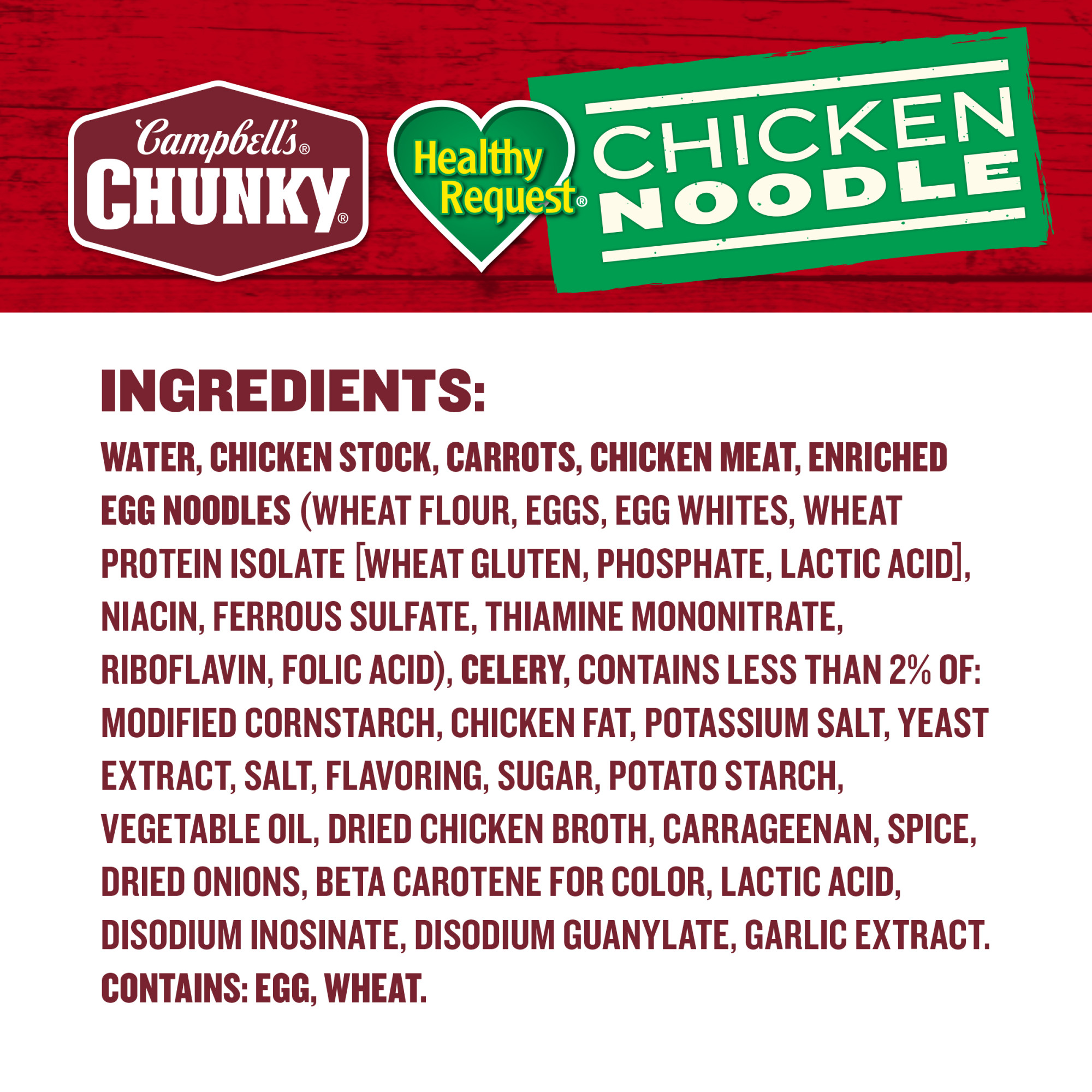 Campbell's Chunky Healthy Request Chicken Noodle Soup, 18.6 oz Can