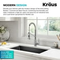 thumbnail image 5 of KRAUS Bolden Commercial Style 2-Function Single Handle Pull Down Kitchen Faucet in Stainless Steel, 5 of 8