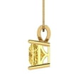 thumbnail image 3 of 2.5 ct Brilliant Princess Cut Solitaire Yellow Diamond 14k Yellow hypoallergenic Solid gold Designer Everyday Affordable Dainty Necklace Pendant with 16" Chain, 3 of 7